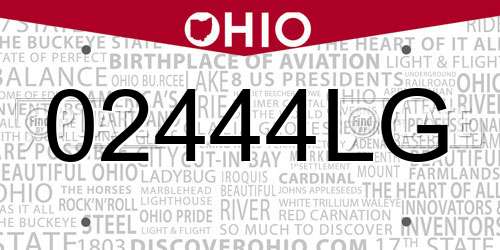 02444LG Ohio License Plate