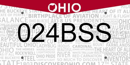 024BSS Ohio License Plate