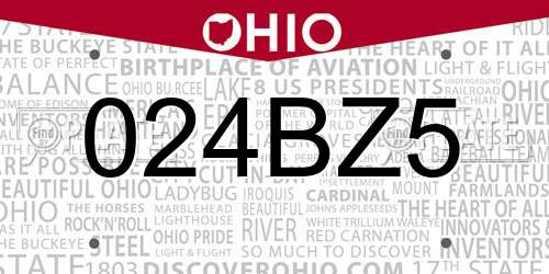 024BZ5 Ohio License Plate
