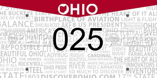 025 Ohio License Plate