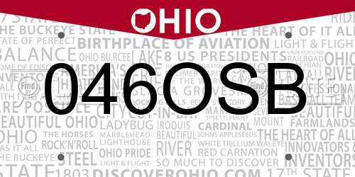 046OSB Ohio License Plate