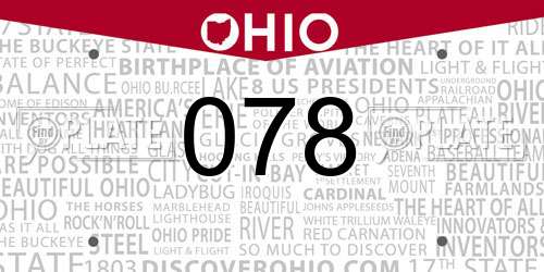 078 Ohio License Plate