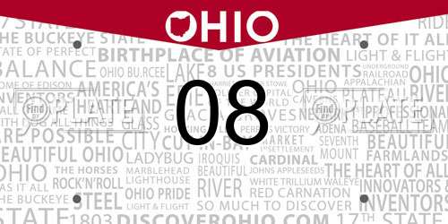 08 Ohio License Plate