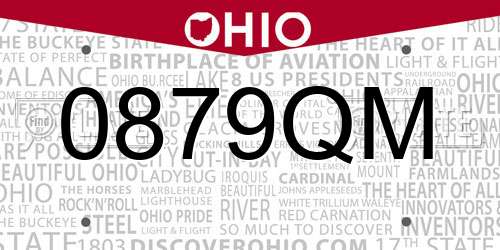 0879QM Ohio License Plate