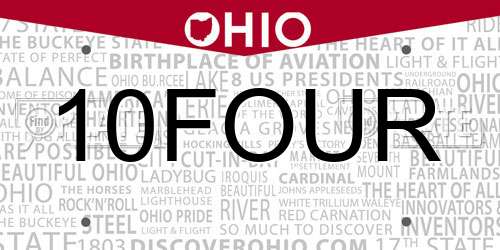 10FOUR Ohio License Plate