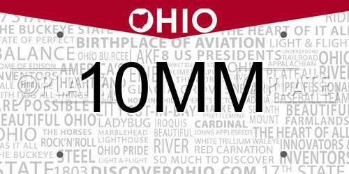 10MM Ohio License Plate