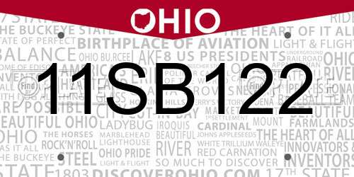 11SB122 Ohio License Plate