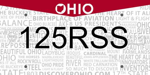 125RSS Ohio License Plate