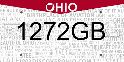 1272GB Ohio License Plate