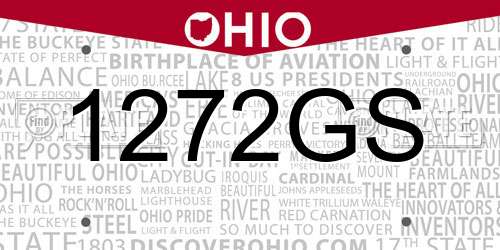 1272GS Ohio License Plate