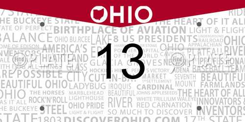 13 Ohio License Plate