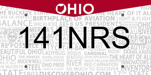 141NRS Ohio License Plate