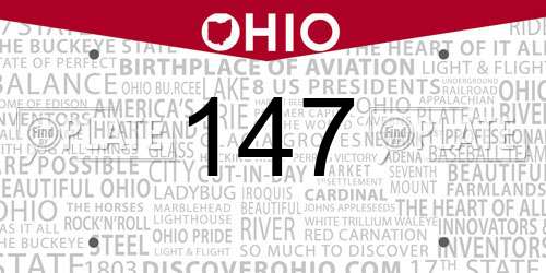 147 Ohio License Plate