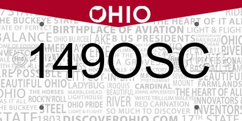 149OSC Ohio License Plate