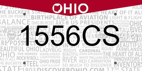 1556CS Ohio License Plate