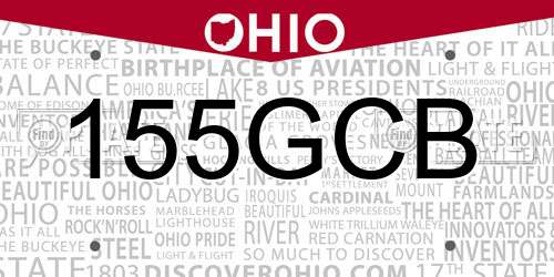 155GCB Ohio License Plate
