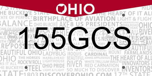 155GCS Ohio License Plate