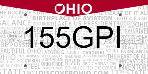 155GPI Ohio License Plate