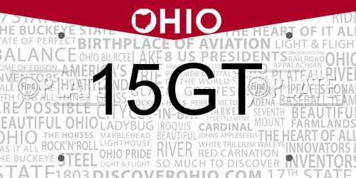 15GT Ohio License Plate