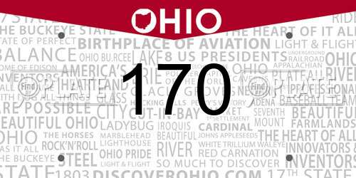 170 Ohio License Plate