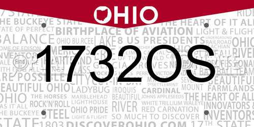 1732OS Ohio License Plate
