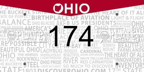 174 Ohio License Plate