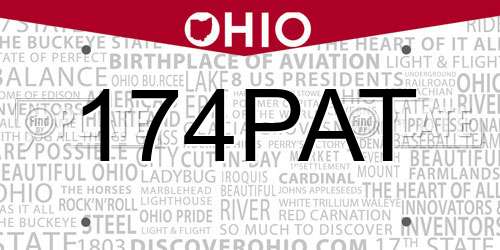 174PAT Ohio License Plate