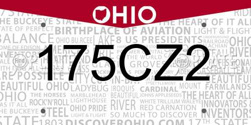 175CZ2 Ohio License Plate
