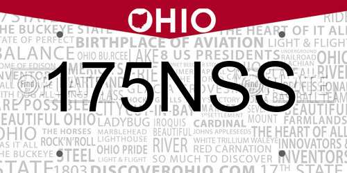 175NSS Ohio License Plate