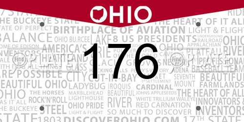 176 Ohio License Plate