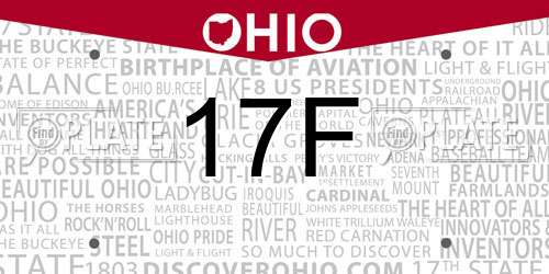 17F Ohio License Plate