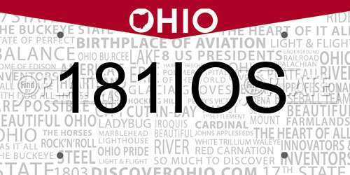 181IOS Ohio License Plate