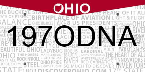 197ODNA Ohio License Plate