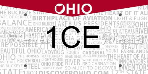 1CE Ohio License Plate