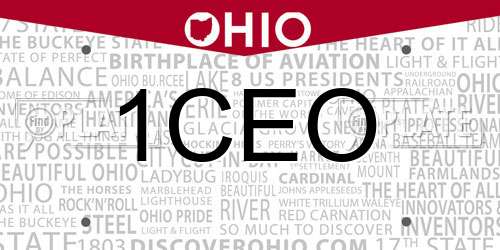 1CEO Ohio License Plate
