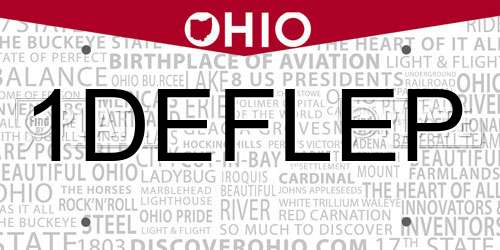 1DEFLEP Ohio License Plate