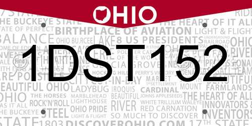 1DST152 Ohio License Plate