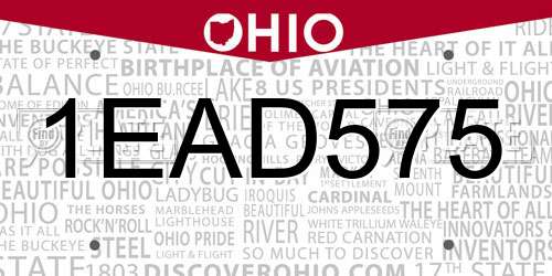 1EAD575 Ohio License Plate