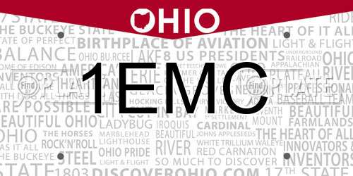 1EMC Ohio License Plate