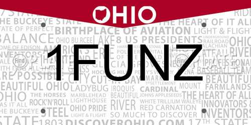 1FUNZ Ohio License Plate