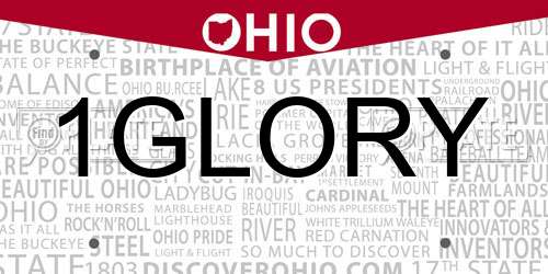 1GLORY Ohio License Plate