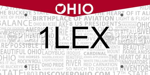 1LEX Ohio License Plate