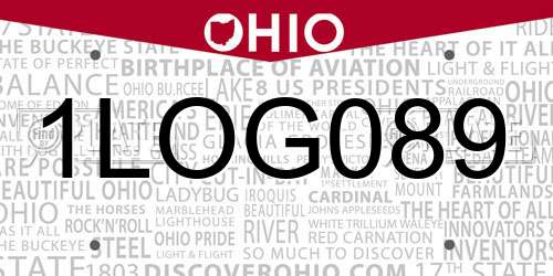 1LOG089 Ohio License Plate