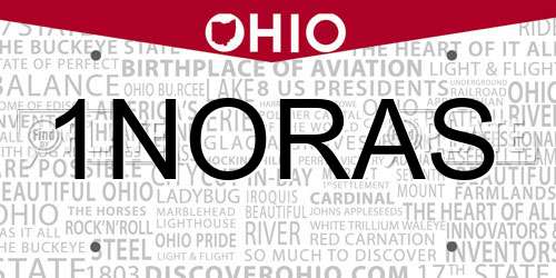 1NORAS Ohio License Plate