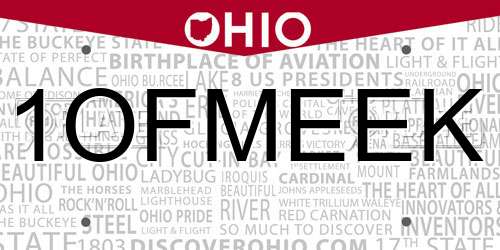 1OFMEEK Ohio License Plate
