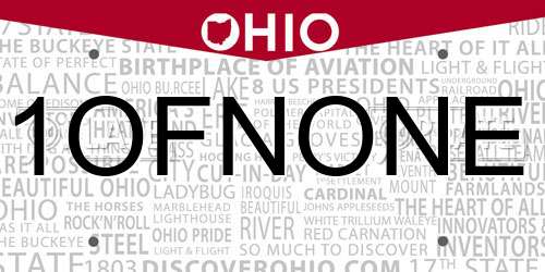 1OFNONE Ohio License Plate