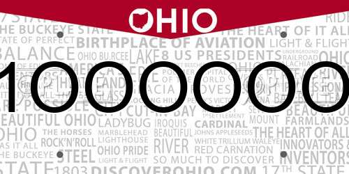 1OOOOOO Ohio License Plate