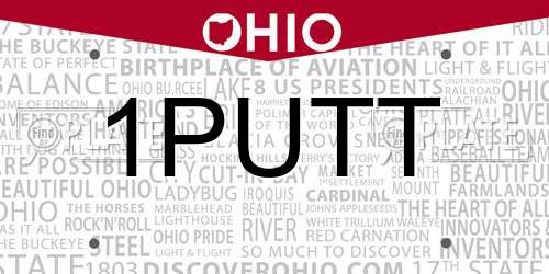 1PUTT Ohio License Plate