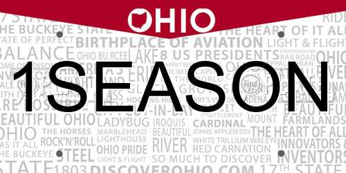 1SEASON Ohio License Plate
