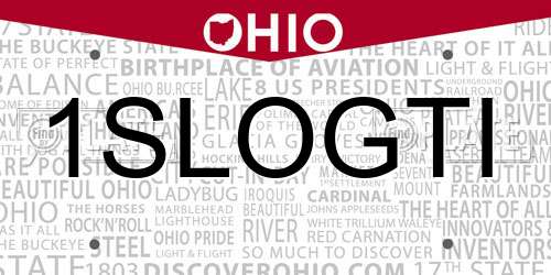 1SLOGTI Ohio License Plate